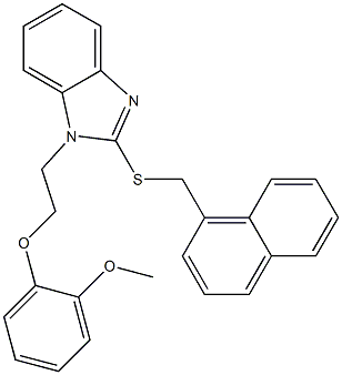  1-[2-(2-methoxyphenoxy)ethyl]-2-[(1-naphthylmethyl)sulfanyl]-1H-benzimidazole