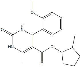  2-methylcyclopentyl 4-(2-methoxyphenyl)-6-methyl-2-oxo-1,2,3,4-tetrahydro-5-pyrimidinecarboxylate