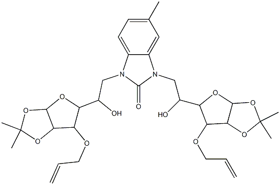  1,3-bis{2-[6-(allyloxy)-2,2-dimethyltetrahydrofuro[2,3-d][1,3]dioxol-5-yl]-2-hydroxyethyl}-5-methyl-1,3-dihydro-2H-benzimidazol-2-one