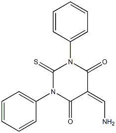 5-(aminomethylene)-1,3-diphenyl-2-thioxodihydro-4,6(1H,5H)-pyrimidinedione Structure