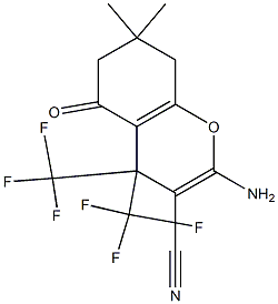  2-amino-7,7-dimethyl-5-oxo-4,4-bis(trifluoromethyl)-5,6,7,8-tetrahydro-4H-chromene-3-carbonitrile