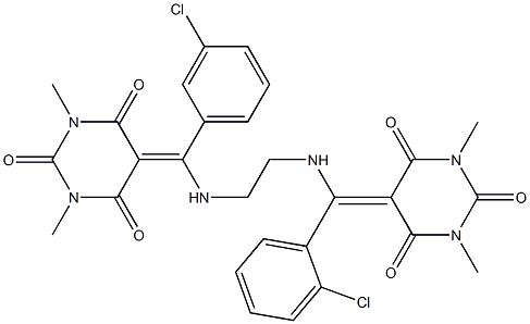  5-{(2-chlorophenyl)[(2-{[(3-chlorophenyl)(1,3-dimethyl-2,4,6-trioxotetrahydro-5(2H)-pyrimidinylidene)methyl]amino}ethyl)amino]methylene}-1,3-dimethyl-2,4,6(1H,3H,5H)-pyrimidinetrione