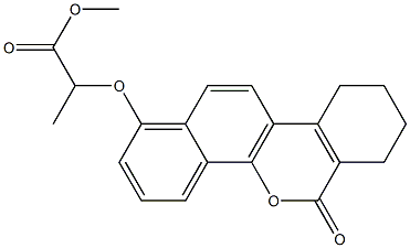 methyl 2-[(6-oxo-7,8,9,10-tetrahydro-6H-dibenzo[c,h]chromen-1-yl)oxy]propanoate Struktur