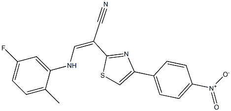 3-(5-fluoro-2-methylanilino)-2-(4-{4-nitrophenyl}-1,3-thiazol-2-yl)acrylonitrile