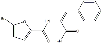 N-[1-(aminocarbonyl)-2-phenylvinyl]-5-bromo-2-furamide|