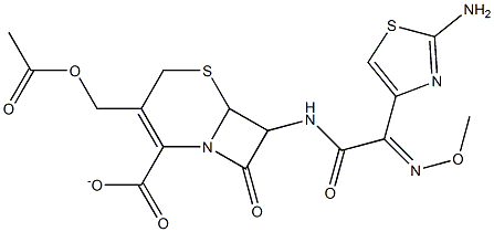  3-[(acetyloxy)methyl]-7-{[(2-amino-1,3-thiazol-4-yl)(methoxyimino)acetyl]amino}-8-oxo-5-thia-1-azabicyclo[4.2.0]oct-2-ene-2-carboxylate
