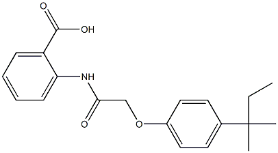 2-{[(4-tert-pentylphenoxy)acetyl]amino}benzoic acid Structure