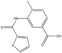 4-methyl-3-[(2-thienylcarbonyl)amino]benzoic acid Struktur