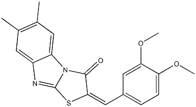 2-(3,4-dimethoxybenzylidene)-6,7-dimethyl[1,3]thiazolo[3,2-a]benzimidazol-3(2H)-one