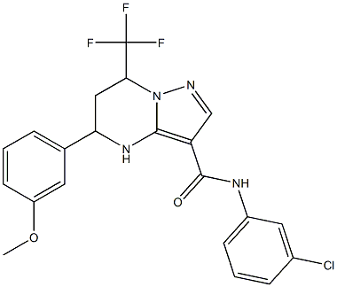  N-(3-chlorophenyl)-5-[3-(methyloxy)phenyl]-7-(trifluoromethyl)-4,5,6,7-tetrahydropyrazolo[1,5-a]pyrimidine-3-carboxamide