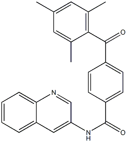 4-(mesitylcarbonyl)-N-(3-quinolinyl)benzamide 化学構造式
