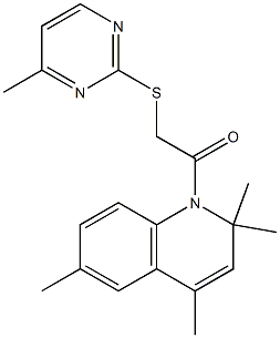  4-methyl-2-pyrimidinyl 2-oxo-2-(2,2,4,6-tetramethyl-1(2H)-quinolinyl)ethyl sulfide