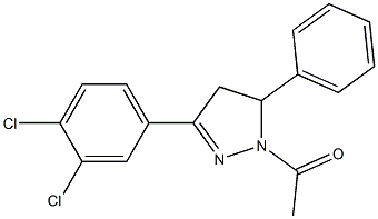 1-acetyl-3-(3,4-dichlorophenyl)-5-phenyl-4,5-dihydro-1H-pyrazole Structure
