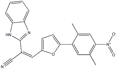 2-(1H-benzimidazol-2-yl)-3-(5-{4-nitro-2,5-dimethylphenyl}-2-furyl)acrylonitrile