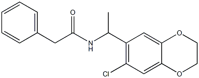 N-[1-(7-chloro-2,3-dihydro-1,4-benzodioxin-6-yl)ethyl]-2-phenylacetamide