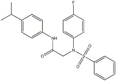 2-[(4-fluorophenyl)(phenylsulfonyl)amino]-N-[4-(1-methylethyl)phenyl]acetamide