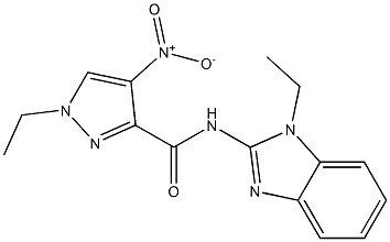  1-ethyl-N-(1-ethyl-1H-benzimidazol-2-yl)-4-nitro-1H-pyrazole-3-carboxamide