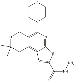 8,8-dimethyl-5-(4-morpholinyl)-8,9-dihydro-6H-pyrano[4,3-d]thieno[2,3-b]pyridine-2-carbohydrazide