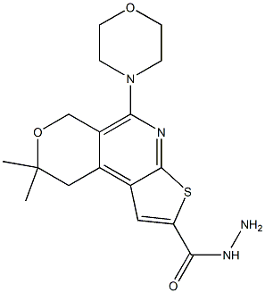  8,8-dimethyl-5-(4-morpholinyl)-8,9-dihydro-6H-pyrano[4,3-d]thieno[2,3-b]pyridine-2-carbohydrazide