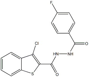  3-chloro-N'-(4-fluorobenzoyl)-1-benzothiophene-2-carbohydrazide