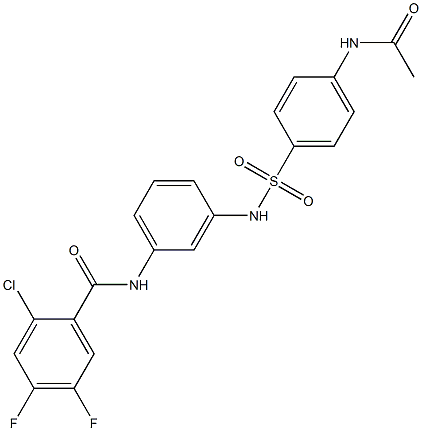 N-[3-({[4-(acetylamino)phenyl]sulfonyl}amino)phenyl]-2-chloro-4,5-difluorobenzamide