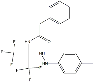  2-phenyl-N-[2,2,2-trifluoro-1-[2-(4-methylphenyl)hydrazino]-1-(trifluoromethyl)ethyl]acetamide