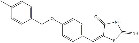 2-imino-5-{4-[(4-methylbenzyl)oxy]benzylidene}-1,3-thiazolidin-4-one Struktur