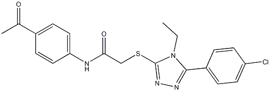 N-(4-acetylphenyl)-2-{[5-(4-chlorophenyl)-4-ethyl-4H-1,2,4-triazol-3-yl]sulfanyl}acetamide Structure
