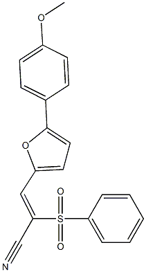 3-[5-(4-methoxyphenyl)-2-furyl]-2-(phenylsulfonyl)acrylonitrile