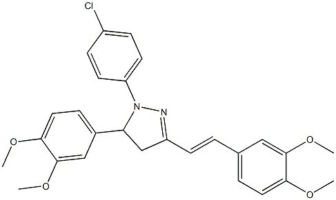 1-(4-chlorophenyl)-5-(3,4-dimethoxyphenyl)-3-[2-(3,4-dimethoxyphenyl)vinyl]-4,5-dihydro-1H-pyrazole