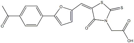 (5-{[5-(4-acetylphenyl)-2-furyl]methylene}-4-oxo-2-thioxo-1,3-thiazolidin-3-yl)acetic acid|