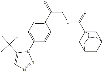 2-[4-(5-tert-butyl-1H-1,2,3-triazol-1-yl)phenyl]-2-oxoethyl 1-adamantanecarboxylate Struktur