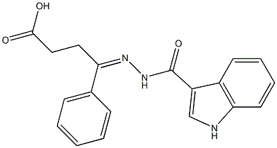 4-[(1H-indol-3-ylcarbonyl)hydrazono]-4-phenylbutanoic acid|