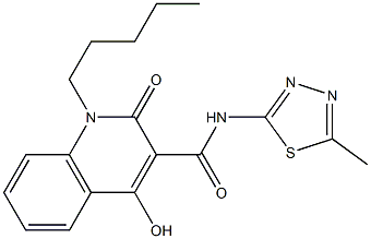  4-hydroxy-N-(5-methyl-1,3,4-thiadiazol-2-yl)-2-oxo-1-pentyl-1,2-dihydroquinoline-3-carboxamide