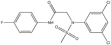 2-[3,5-dichloro(methylsulfonyl)anilino]-N-(4-fluorophenyl)acetamide