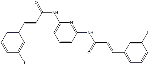 3-(3-iodophenyl)-N-(6-{[3-(3-iodophenyl)acryloyl]amino}-2-pyridinyl)acrylamide 化学構造式