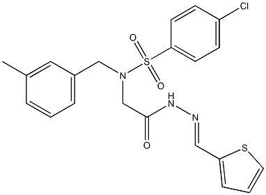 4-chloro-N-(3-methylbenzyl)-N-{2-oxo-2-[2-(2-thienylmethylene)hydrazino]ethyl}benzenesulfonamide