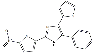 2-{5-nitro-2-thienyl}-5-phenyl-4-(2-thienyl)-1H-imidazole,,结构式