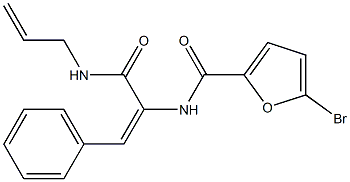 N-{1-[(allylamino)carbonyl]-2-phenylvinyl}-5-bromo-2-furamide Struktur