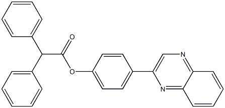 4-(2-quinoxalinyl)phenyl diphenylacetate Structure