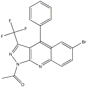 1-acetyl-6-bromo-4-phenyl-3-(trifluoromethyl)-1H-pyrazolo[3,4-b]quinoline