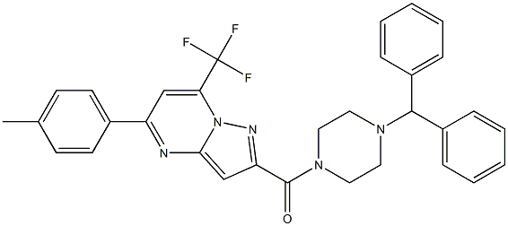 2-[(4-benzhydryl-1-piperazinyl)carbonyl]-5-(4-methylphenyl)-7-(trifluoromethyl)pyrazolo[1,5-a]pyrimidine