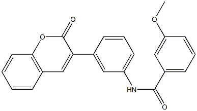 3-methoxy-N-[3-(2-oxo-2H-chromen-3-yl)phenyl]benzamide Struktur