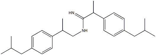 2-(4-isobutylphenyl)-N-[2-(4-isobutylphenyl)propyl]propanimidamide Struktur