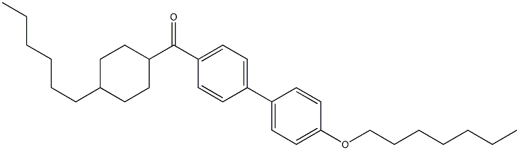 [4'-(heptyloxy)[1,1'-biphenyl]-4-yl](4-hexylcyclohexyl)methanone 结构式