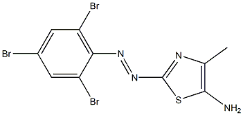 4-methyl-2-[(2,4,6-tribromophenyl)diazenyl]-1,3-thiazol-5-ylamine Struktur