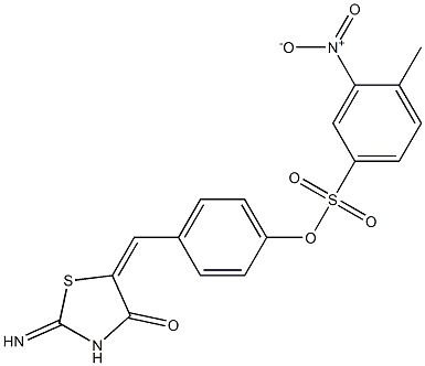 4-[(2-imino-4-oxo-1,3-thiazolidin-5-ylidene)methyl]phenyl 3-nitro-4-methylbenzenesulfonate