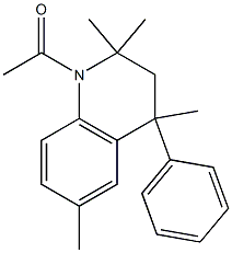 1-acetyl-2,2,4,6-tetramethyl-4-phenyl-1,2,3,4-tetrahydroquinoline 结构式