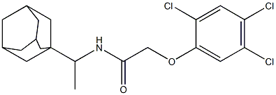 N-[1-(1-adamantyl)ethyl]-2-(2,4,5-trichlorophenoxy)acetamide Struktur