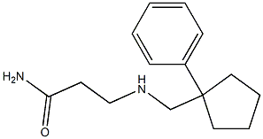 3-{[(1-phenylcyclopentyl)methyl]amino}propanamide Struktur